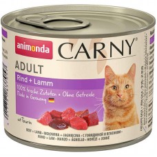 Animonda Carny Adult вологий корм для котів з яловичиною і ягням 200 г