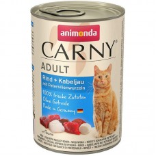 Animonda Carny Adult вологий корм для котів з яловичиною тріскою і коренем петрушки 400 г Animonda Carny Adult вологий корм для котів з яловичиною тріскою і коренем петрушки 400 г