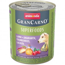 Animonda GranCarno Superfoods вологий корм для собак з ягням амарантом журавлиною і олією з лосося 800 г Animonda GranCarno Superfoods вологий корм для собак з ягням амарантом журавлиною і олією з лосося 800 г