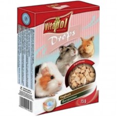 Vitapol Yoghurt Drops корм для гризунів з йогуртом дропси 75 г