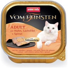 Animonda Vom Feinsten Adult вологий корм для котів фарширована курка з філе лосося і шпинатом 100 г Animonda Vom Feinsten Adult вологий корм для котів фарширована курка з філе лосося і шпинатом 100 г