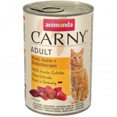 Animonda Carny Adult вологий корм для котів з яловичиною куркою і качиними серцями 400 г Animonda Carny Adult вологий корм для котів з яловичиною куркою і качиними серцями 400 г