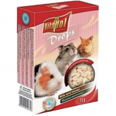 Vitapol Milk and Honey Drops корм для гризунів з молоком і медом дропси 75 г