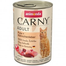 Animonda Carny Adult вологий корм для котів з індичкою і курячею печінкою 400 г
