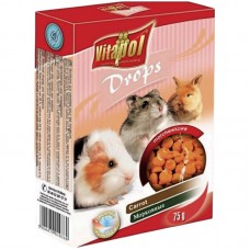 Vitapol Carrot Drops корм для гризунів з моркви дропси 75 г