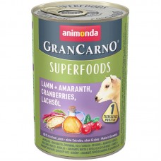 Animonda GranCarno Superfoods вологий корм для собак з ягням амарантом журавлиною і олією з лосося 400 г Animonda GranCarno Superfoods вологий корм для собак з ягням амарантом журавлиною і олією з лосося 400 г