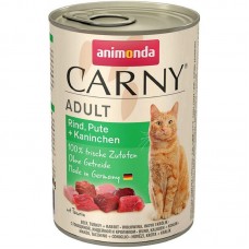Animonda Carny Adult вологий корм для котів з яловичиною індичкою і кроликом 400 г Animonda Carny Adult вологий корм для котів з яловичиною індичкою і кроликом 400 г